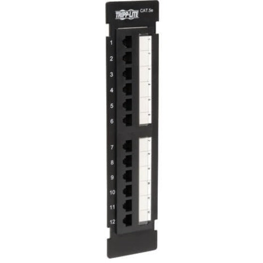 Eaton Tripp Lite Series 12-Port Wall-Mount Cat5e Patch Panel, 568B, RJ45 Ethernet, TAA — N050-012