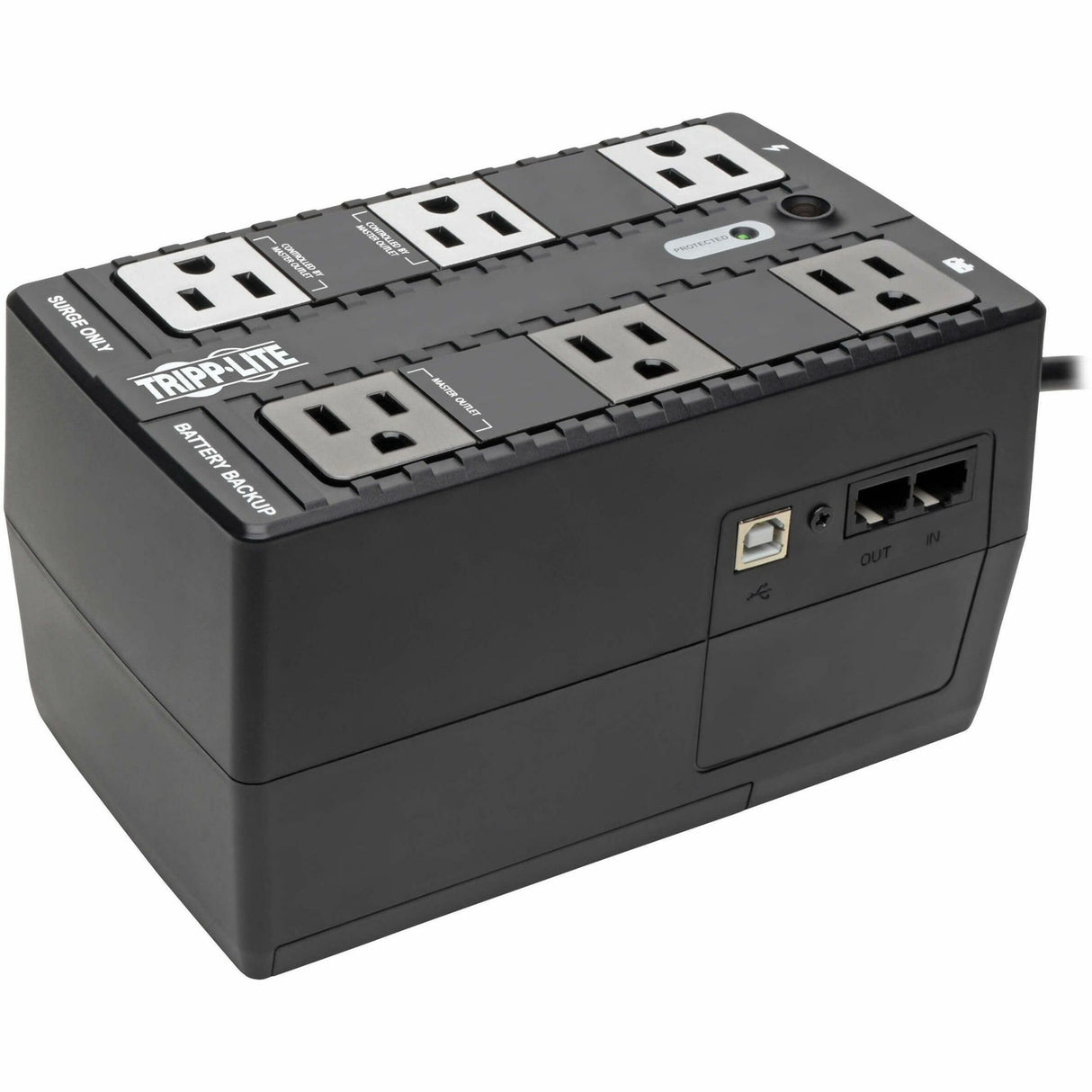 Eaton Tripp Lite Series 350VA 210W Standby UPS - 6 NEMA 5-15R Outlets, 120V, 50/60 Hz, 5-15P Plug, ENERGY STAR, Desktop/Wall — ECO350UPS