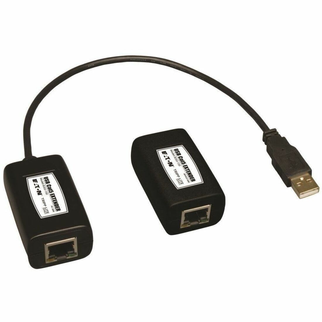 Eaton Tripp Lite Series 1-Port USB over Cat5/Cat6 Extender, Transmitter and Receiver, up to 150 ft. (45.72 m), TAA — B202-150