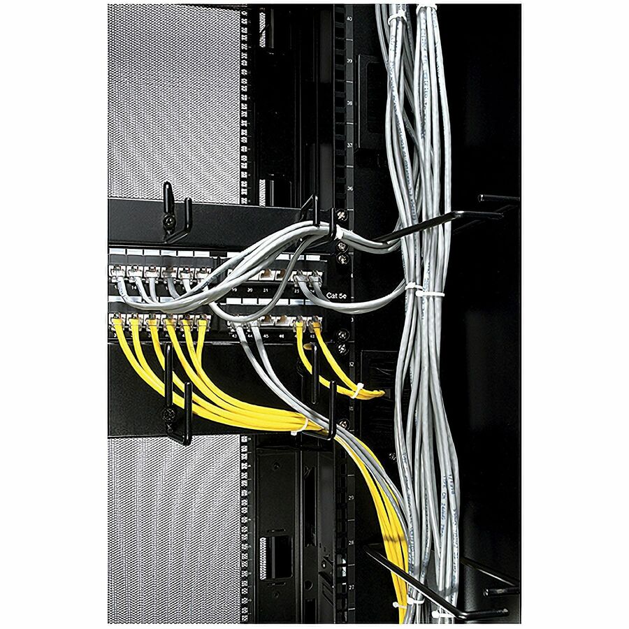 APC NetShelter Cable Management, Mounting Rail Brush Strips, Set of 6, for NetShelter SX 750 mm Wide, Black, 76 x 114 x 13 mm — AR7706