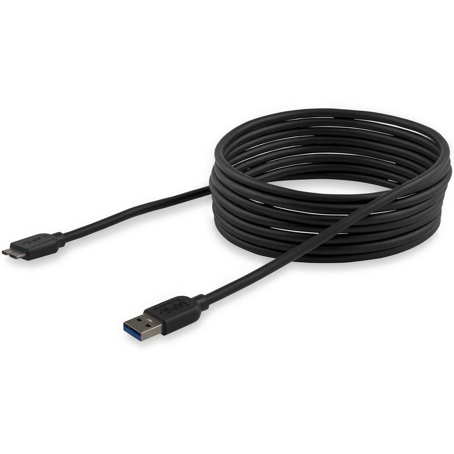 StarTech.com 3m (10ft) Slim SuperSpeed USB 3.0 (5Gbps) A to Micro B Cable - M/M — USB3AUB3MS