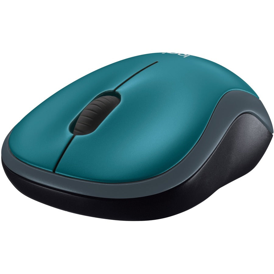 Logitech M185 Wireless Mouse, 2.4GHz with USB Mini Receiver, 12-Month Battery Life, 1000 DPI Optical Tracking, Ambidextrous, Compatible with PC, Mac, Laptop (Blue) — 910-003636