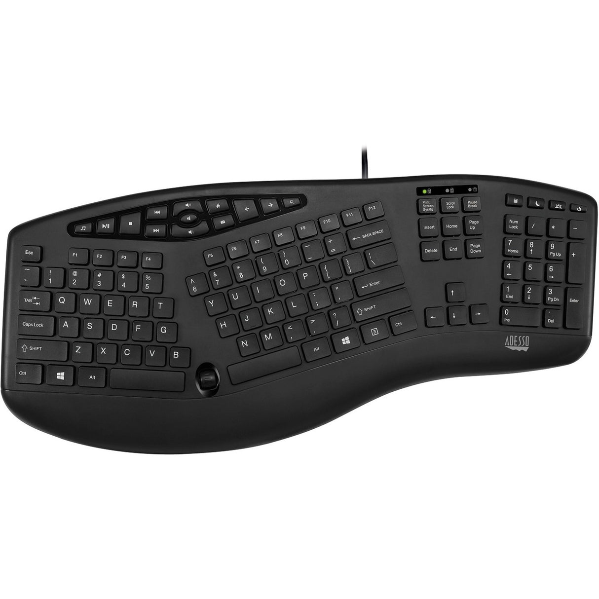 Adesso TruForm Ergonomic Desktop Keyboard — AKB-160UB
