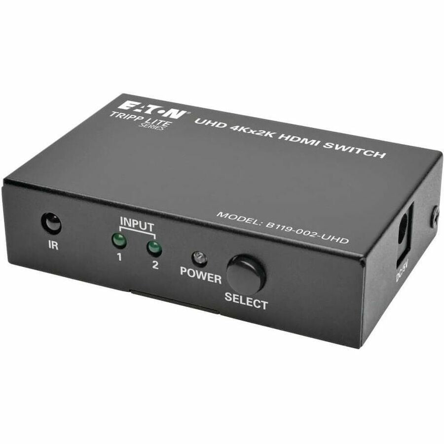Eaton Tripp Lite Series 2-Port HDMI Switch with Remote Control - 4K @ 60 Hz, 4:4:4, HDR, 3D, HDCP 2.2, EDID — B119-002-UHD