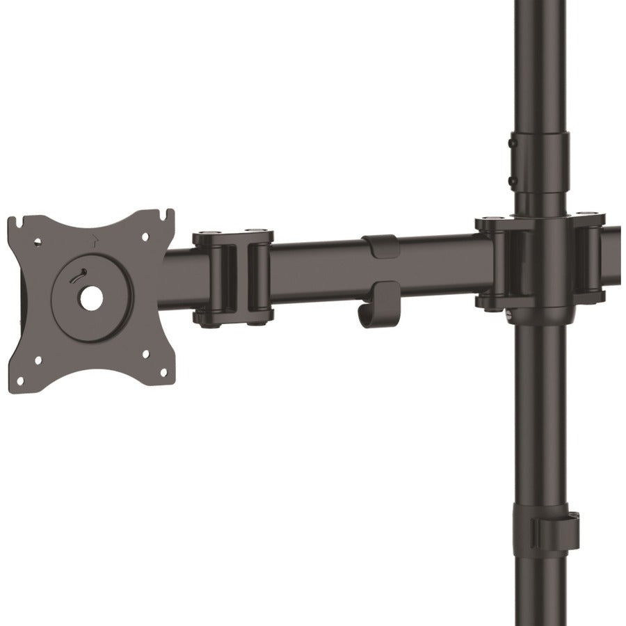 StarTech.com Quad Monitor Stand, Crossbar, Steel, Monitors up to 27" (17.6lb/8kg), VESA Monitor, Computer Monitor Stand, Monitor Arm — ARMBARQUAD