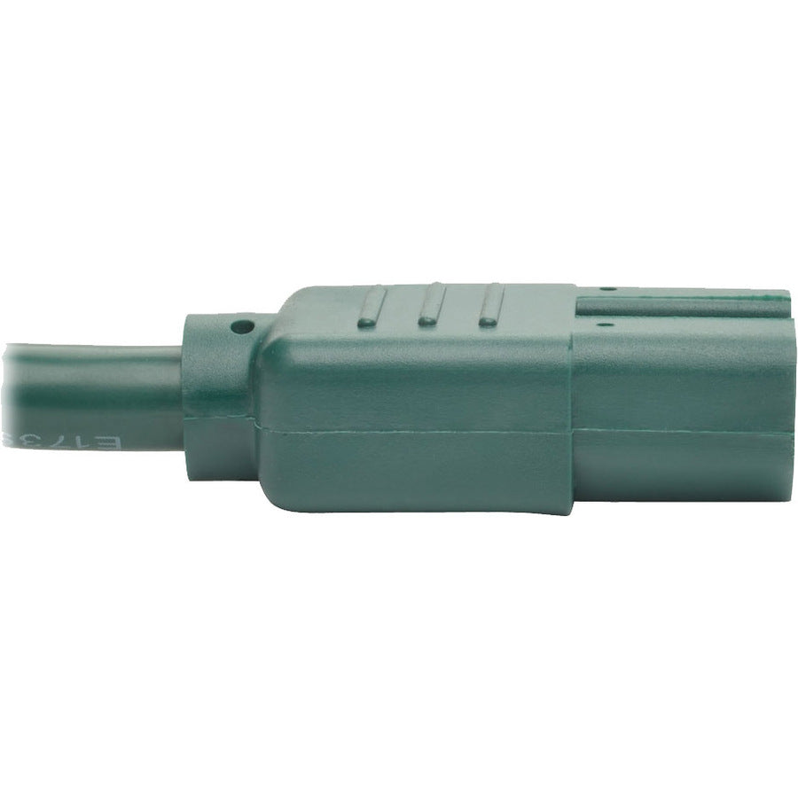Eaton Tripp Lite Series Power Cord C14 to C15 - Heavy-Duty, 15A, 250V, 14 AWG, 6 ft. (1.83 m), Green — P018-006-AGN