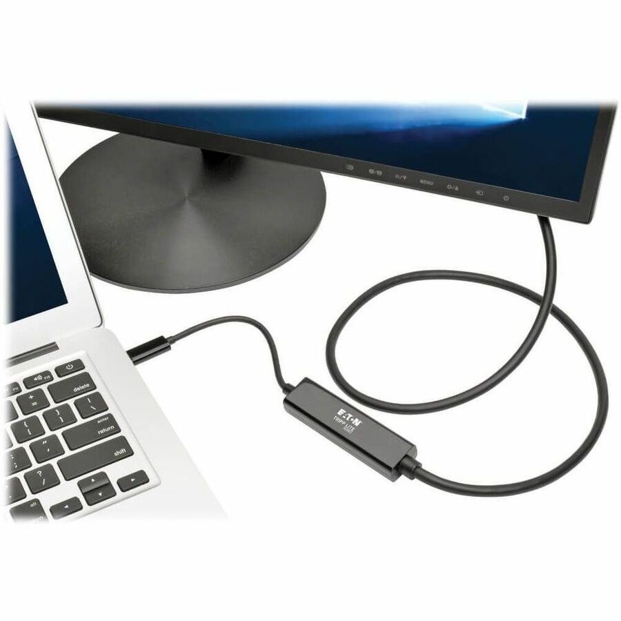 Eaton Tripp Lite Series USB-C to HDMI Active Adapter Cable (M/M), 4K, Black, 3 ft. (0.9 m) — U444-003-H
