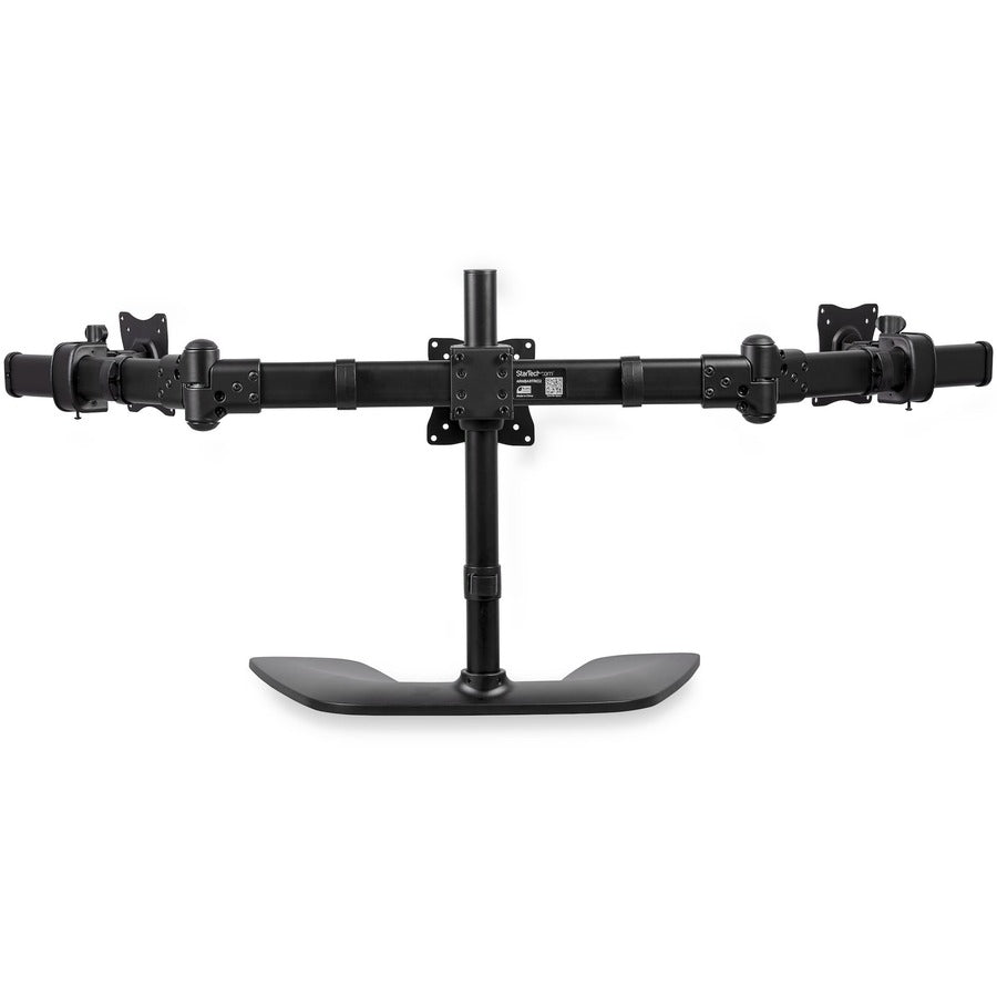 StarTech.com Triple Monitor Stand, Crossbar, Steel & Aluminum, For VESA Mount Monitors up to 27"(17.6lb/8kg), Monitor Stand, 3 Monitor Arm — ARMBARTRIO2