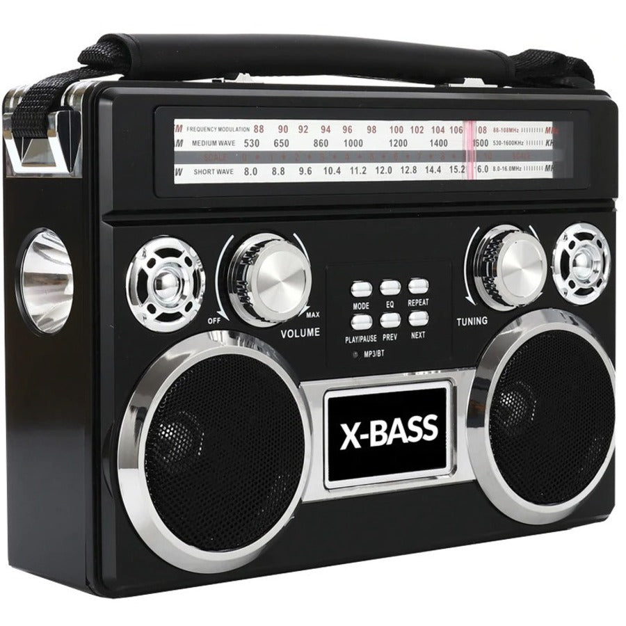 Supersonic Portable 3 Band Radio with Bluetooth and Flashlight — SC-1097BT