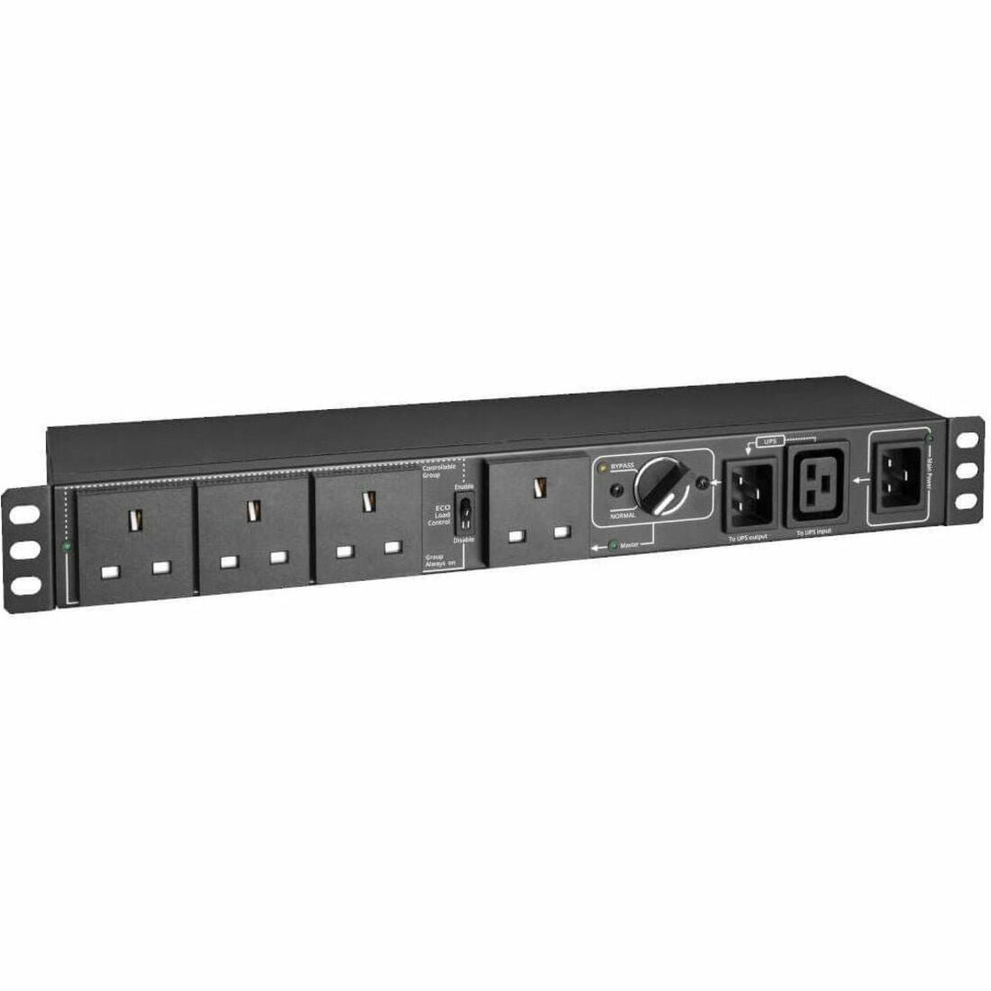 Eaton Tripp Lite Series 220-240V 13A Single-Phase Hot-Swap PDU with Manual Bypass - 4 BS1363 Outlets, C20 & BS1363 Inputs, Rack/Wall — PDUBHV20B