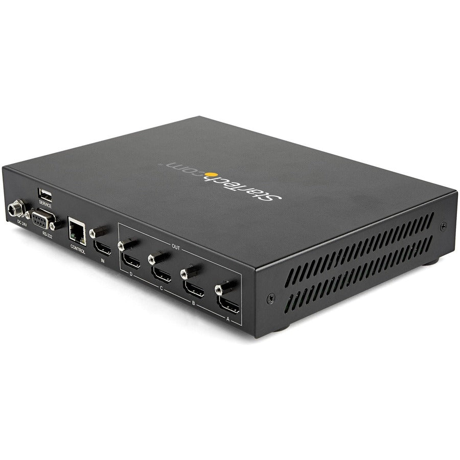 StarTech.com 2x2 HDMI Video Wall Controller, 4K 60Hz Input to 4x 1080p Output, 1 to 4 Port Multi-Screen Processor, RS-232/Ethernet Control — ST124HDVW
