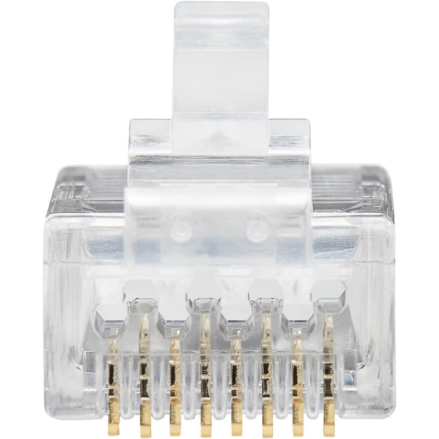 Eaton Tripp Lite Series Cat6 RJ45 Pass-Through UTP Modular Plug, 100 Pack, TAA — N232-100-UTP