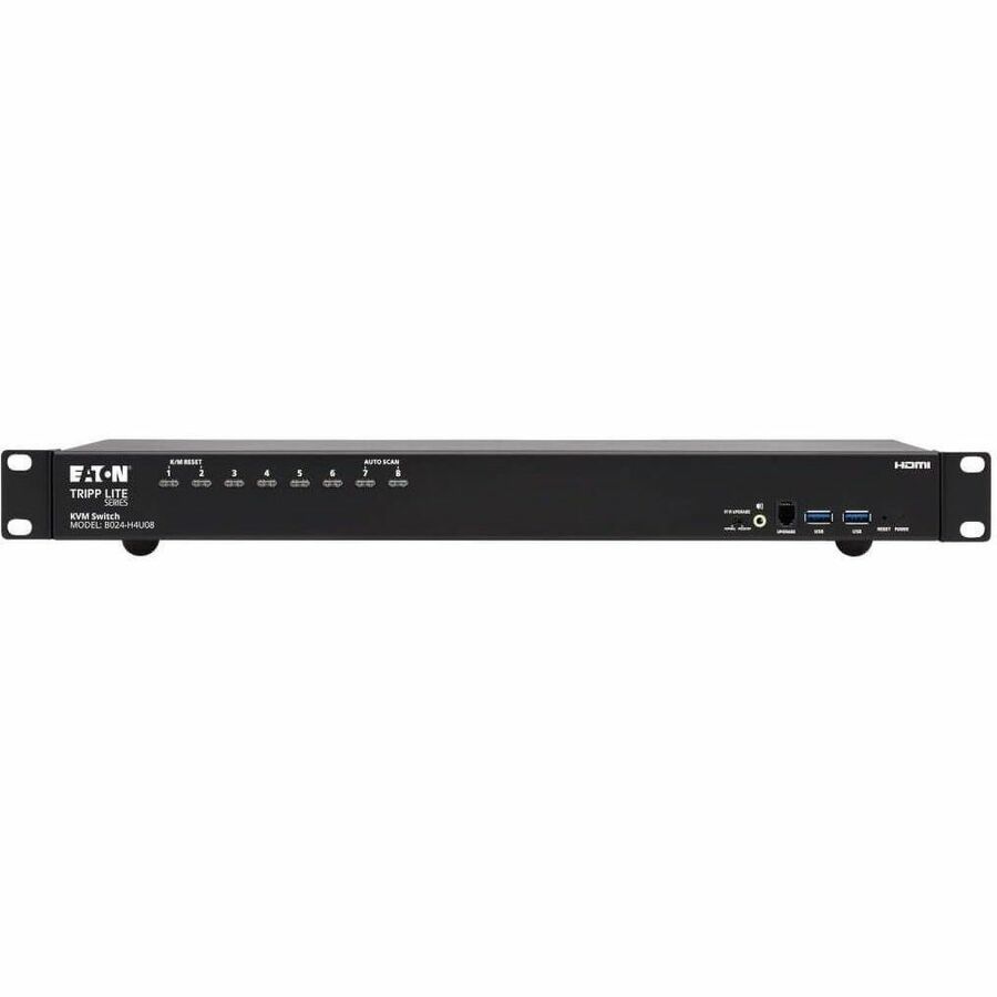 Eaton Tripp Lite Series 8-Port 4K HDMI/USB KVM Switch - 4K 60 Hz Video/Audio, USB Peripheral Sharing, 1U Rack-Mount, TAA — B024-H4U08