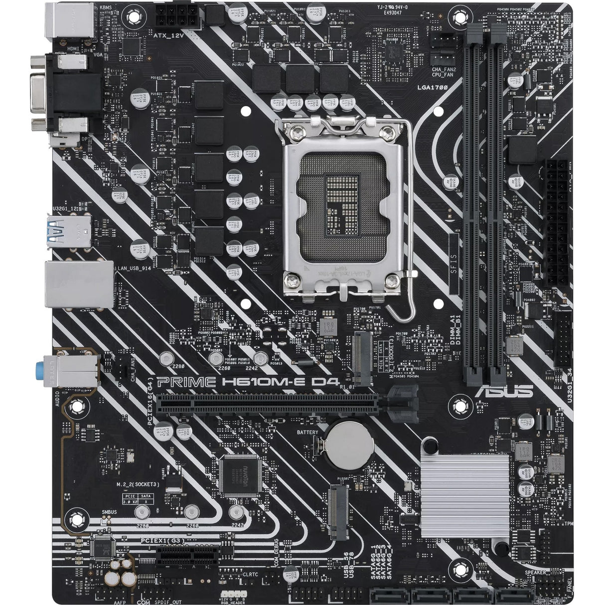 Asus Prime H610M-E D4-CSM Desktop Motherboard - Intel H610 Chipset - Socket LGA-1700 — PRIME-H610M-E-D4-CSM