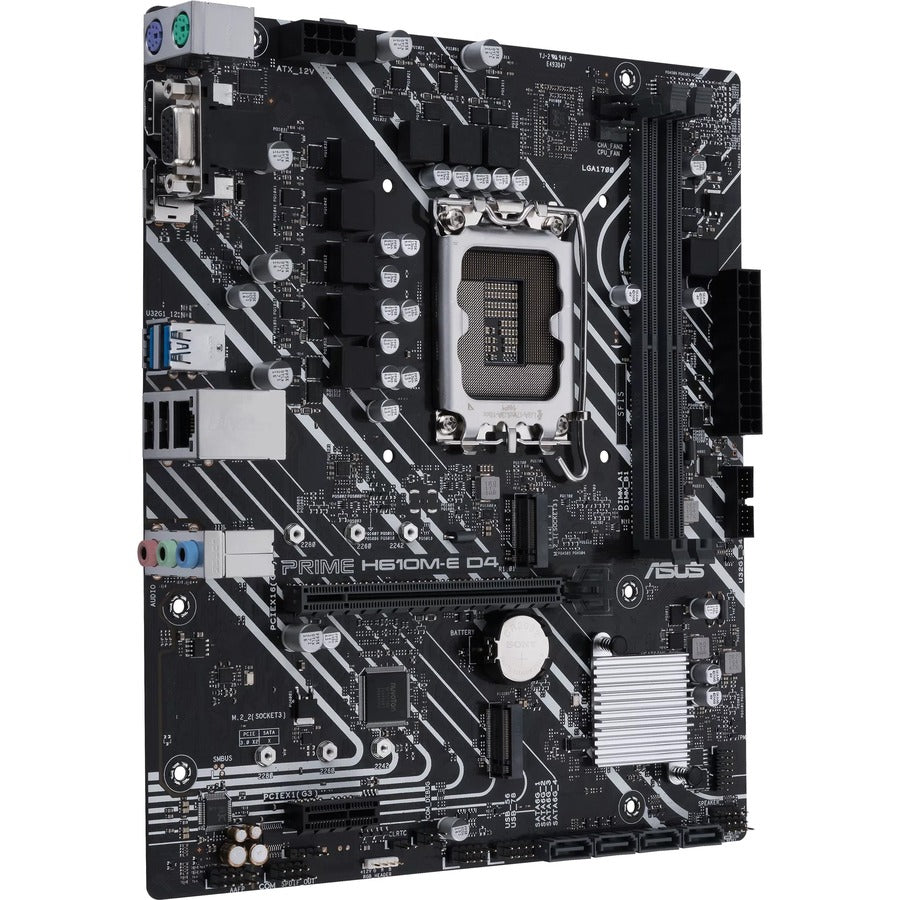 Asus Prime H610M-E D4-CSM Desktop Motherboard - Intel H610 Chipset - Socket LGA-1700 — PRIME-H610M-E-D4-CSM