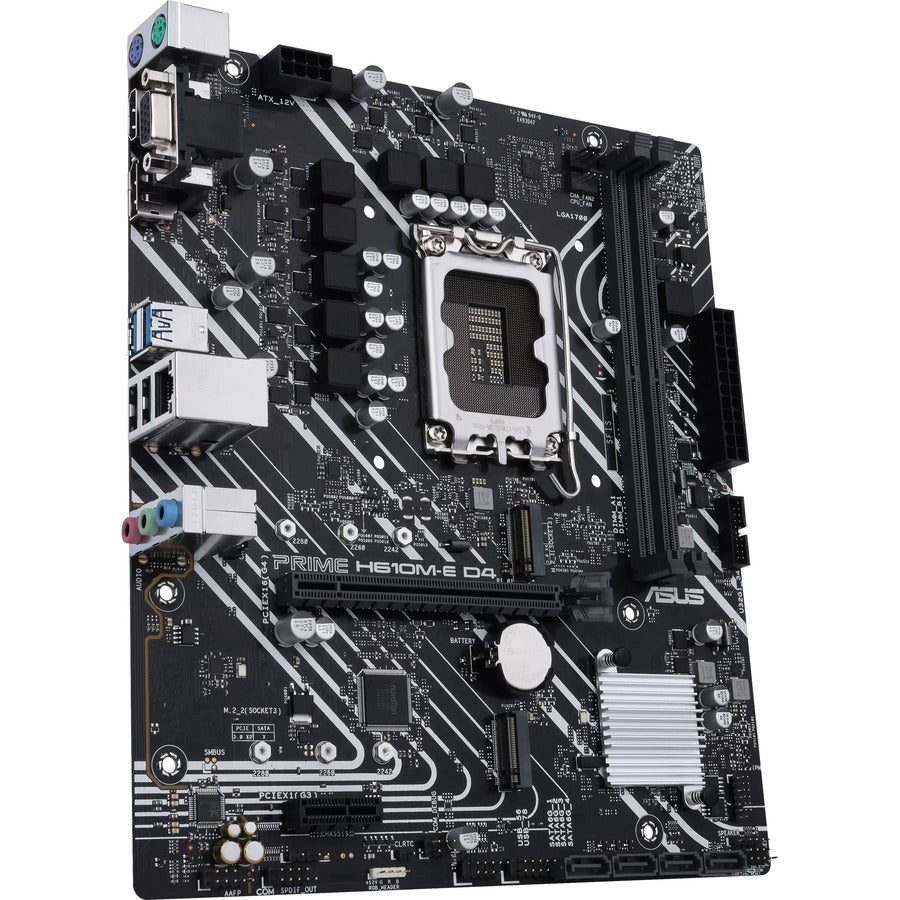 Asus Prime H610M-E D4-CSM Desktop Motherboard - Intel H610 Chipset - Socket LGA-1700 — PRIME-H610M-E-D4-CSM