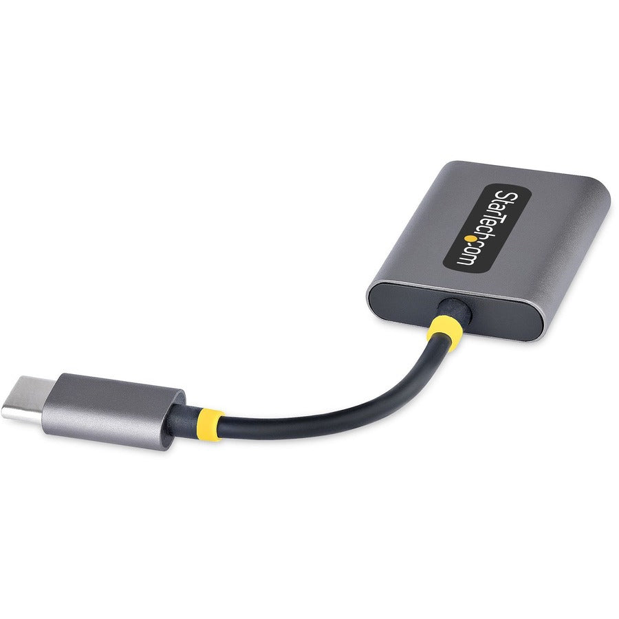 StarTech.com USB-C Headphone Splitter, USB Type C Dual Headset Adapter w/Mic Input, USB C to 3.5mm Audio Adapter/Earphone Dongle/Aux Jack — USBC-AUDIO-SPLITTER
