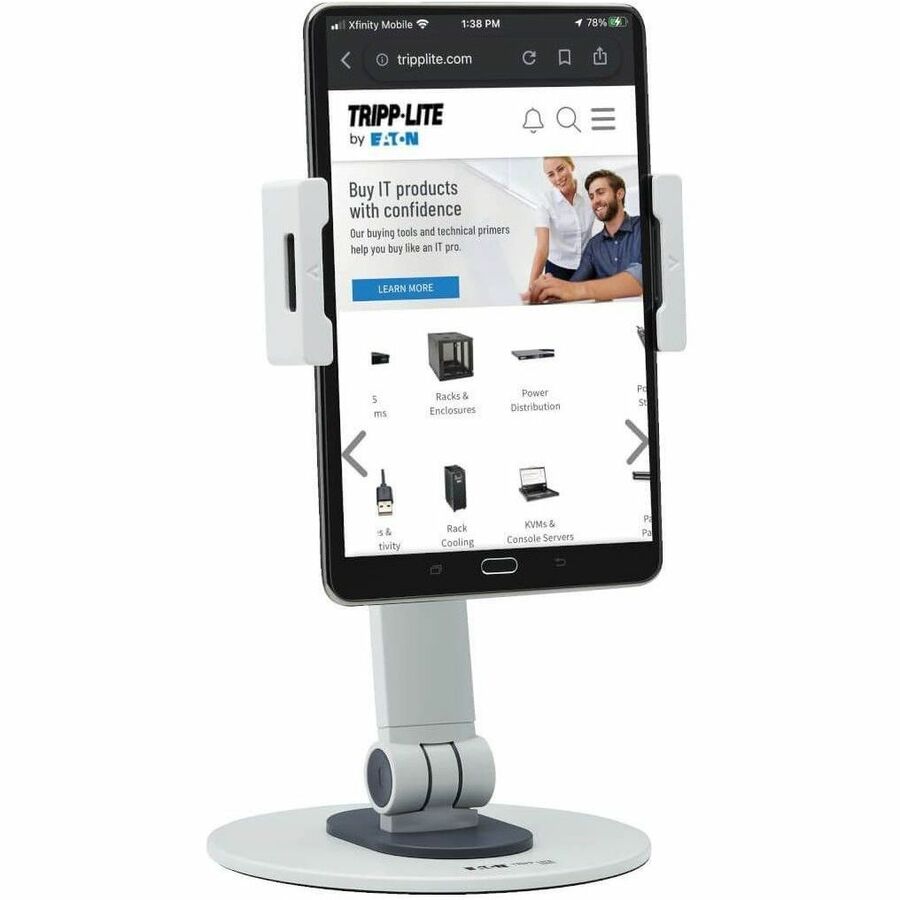 Eaton Tripp Lite Series Full-Motion Smartphone and Tablet Desktop Mount, White — DMTB413