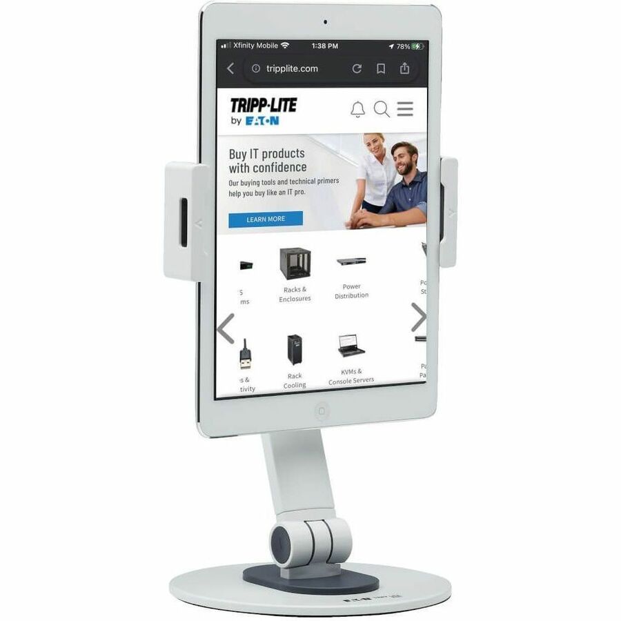Eaton Tripp Lite Series Full-Motion Smartphone and Tablet Desktop Mount, White — DMTB413