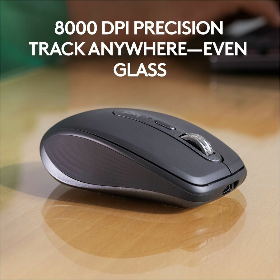 Logitech MX Anywhere 3S Wireless Mouse for Business - Bluetooth, Quiet Click, Secure Logi Bolt, Graphite — 910-006956