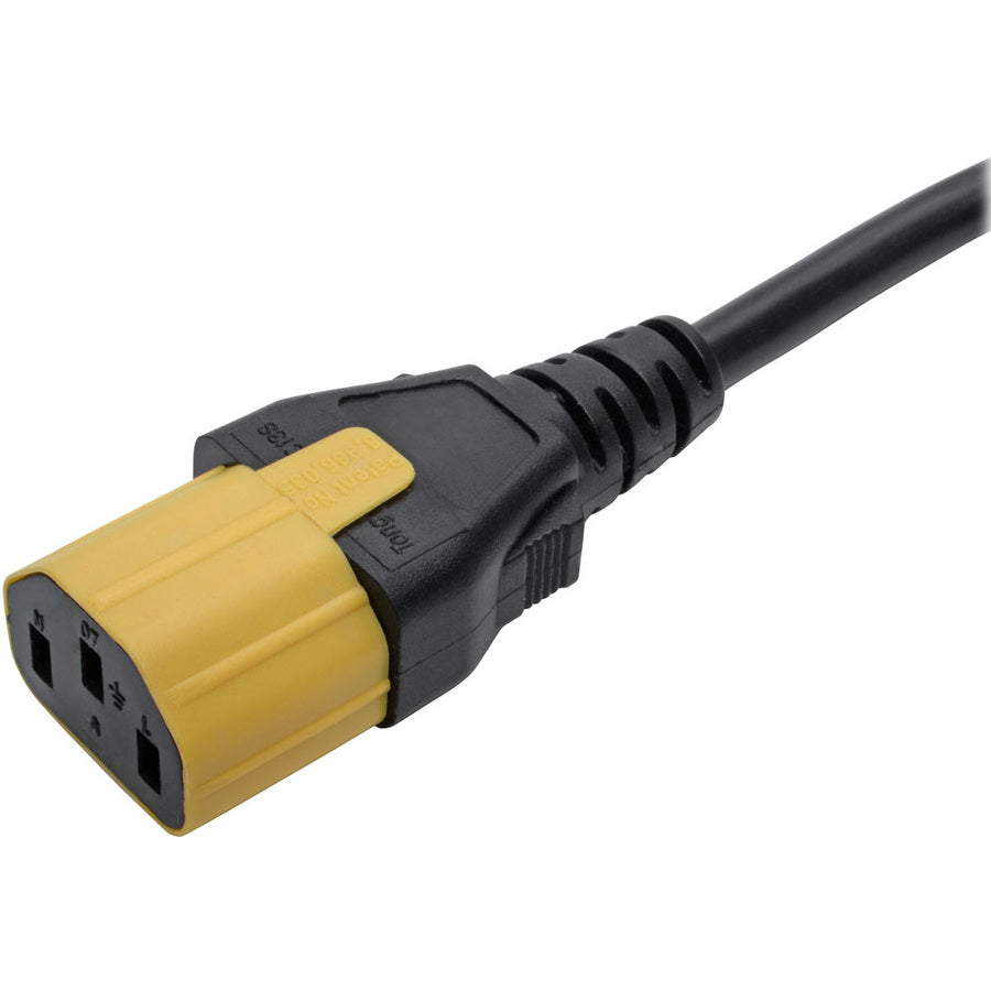Eaton Tripp Lite Series Plug-Lock Inserts, C13 Power Cord to C14 Outlet, Yellow, 100 Pack — PLC14YW