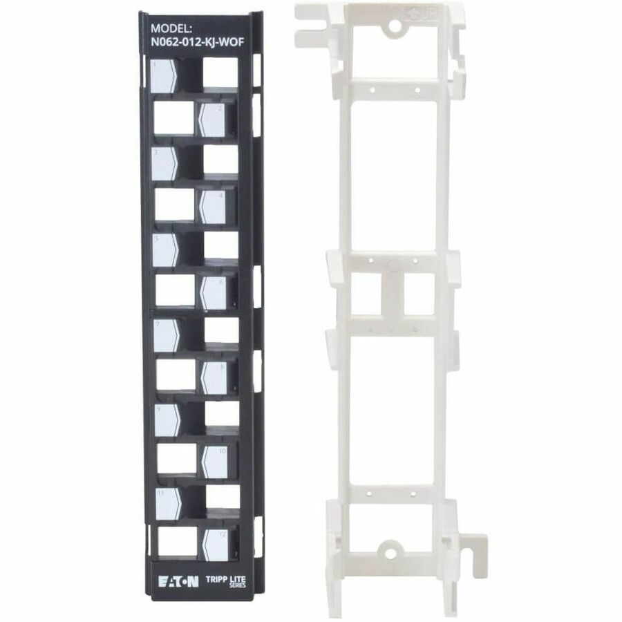 Eaton Tripp Lite Series 12-Port Wall-Mount Patch Panel for UTP Keystone Jacks, Offset Ports, TAA — N062-012-KJ-WOF