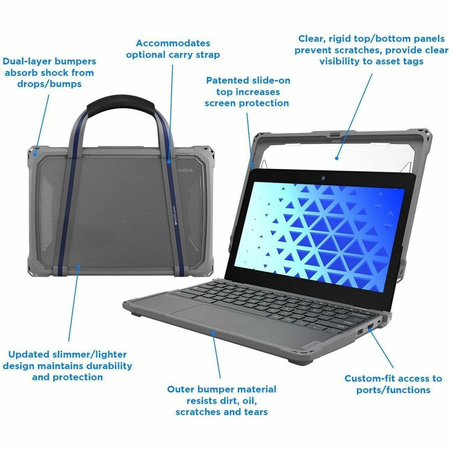 MAXCases Extreme Shell-F3 Chromebook Case — LNESF3300EG4GRY