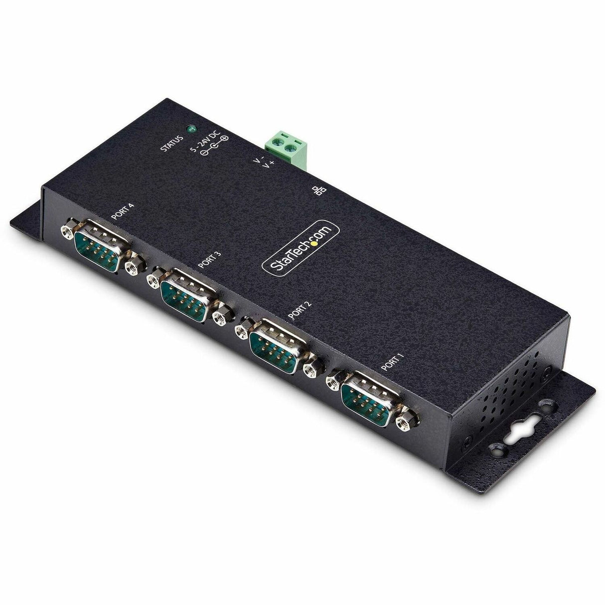 StarTech.com 4-Port Serial to Ethernet Adapter, IP Serial Device Server For Remote RS232 Devices, Wall/DIN Rail Mount, LAN To DB9 Converter — I43-SERIAL-ETHERNET