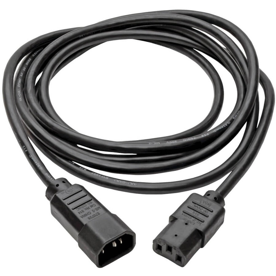 Eaton Tripp Lite Series PDU Power Cord, C13 to C14 - 10A, 250V, 18 AWG, 10 ft. (3.05 m), Black — P004-010