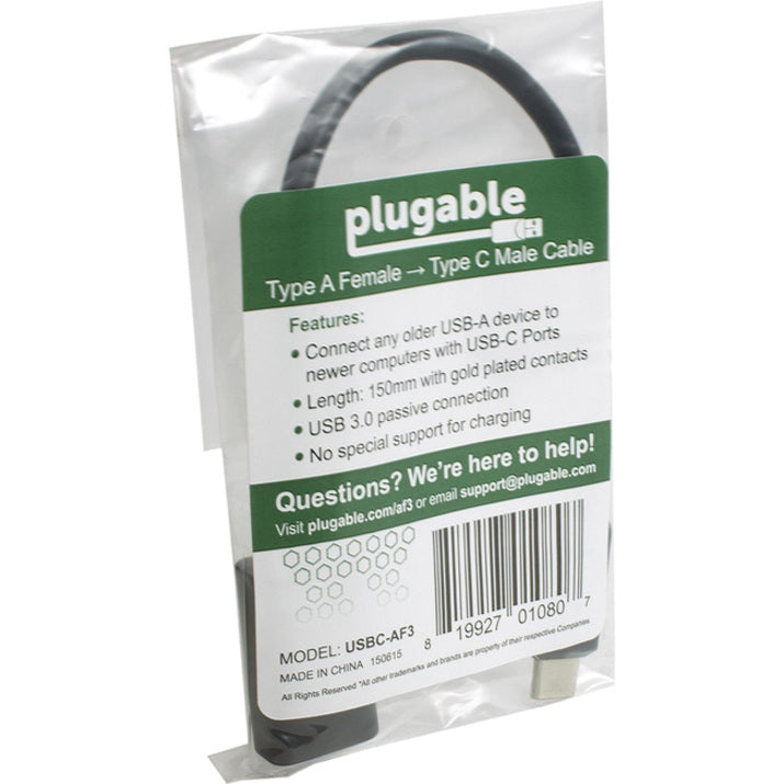 Plugable USB C to USB Adapter Cable — USBC-AF3