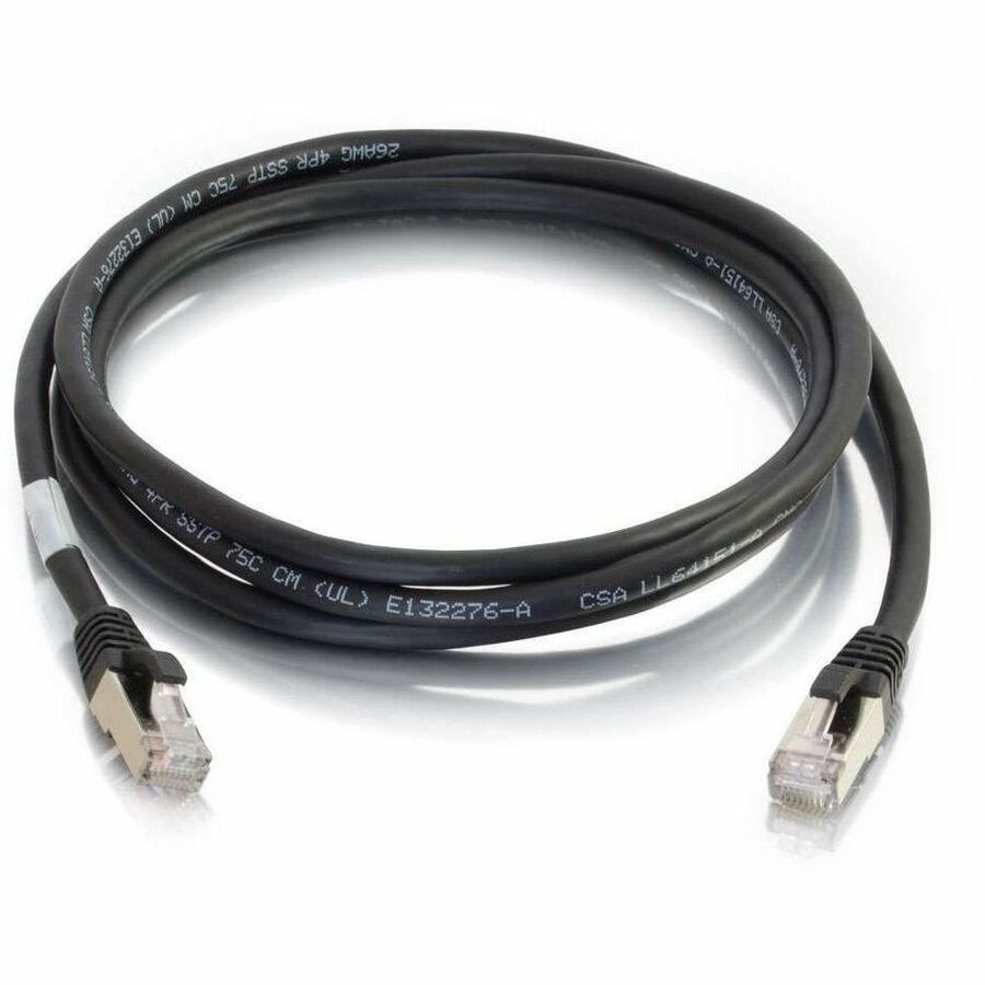 C2G-6ft Cat6a Snagless Shielded (STP) Network Patch Cable - Black — 00711