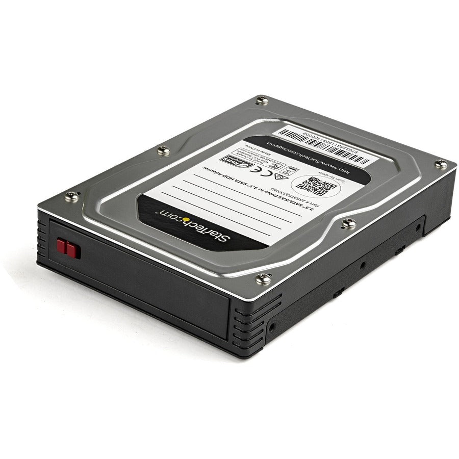StarTech.com 2.5 to 3.5 Hard Drive Adapter - For SATA and SAS SSD / HDD - 2.5 to 3.5 Hard Drive Enclosure - 2.5 to 3.5 SSD Adapter - 2.5 to 3.5 HDD Adapter — 25SATSAS35HD