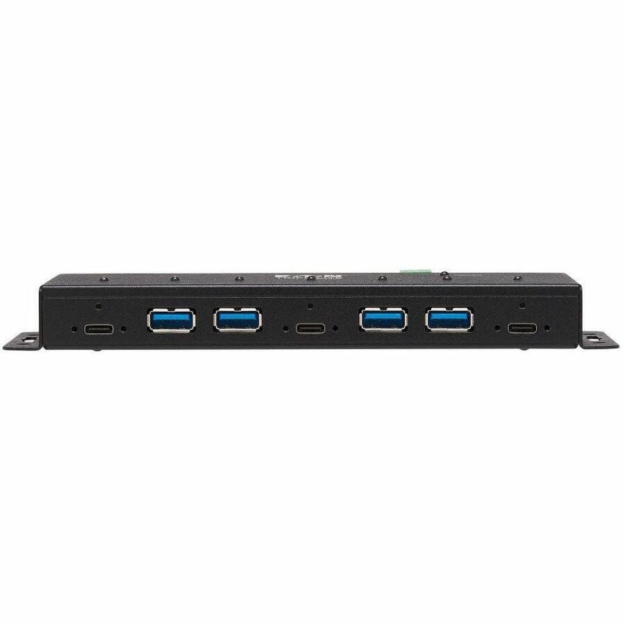 Eaton Tripp Lite Series Industrial 7-Port USB-C Hub, USB 3.x Gen 2 (10Gbps), 4x USB-A & 3x USB-C Ports, 15Kv ESD Immunity, 2Kv Surge, TAA — U460-4A3C-IND