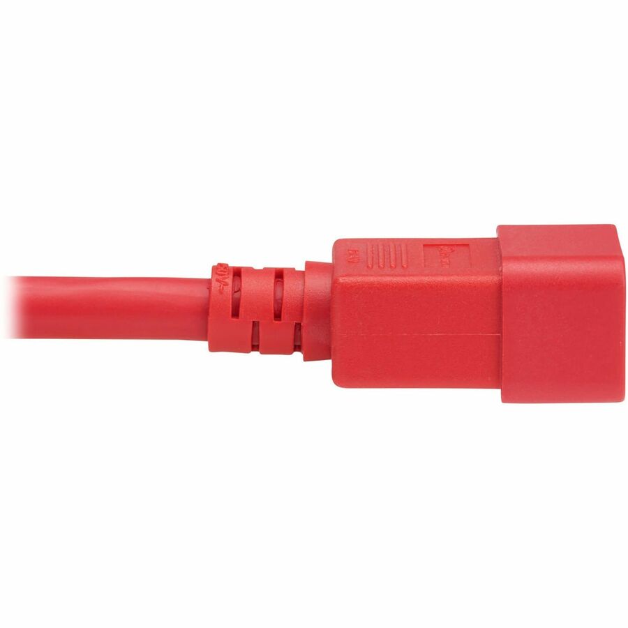 Eaton Tripp Lite Series Power Cord, C20 to C21 - Heavy-Duty, 20A, 250V, 12 AWG, 2.5 ft. (0.76 m), Red — P035-2P5-ARD