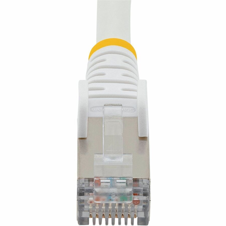 StarTech.com 75ft White Cat6a Ethernet Cable, Snagless RJ45, 10G, 100W PoE, S/FTP, LSZH, 27AWG Pure Copper, 500 MHz, Shielded Network Cord — NLWH-75F-CAT6A-PATCH