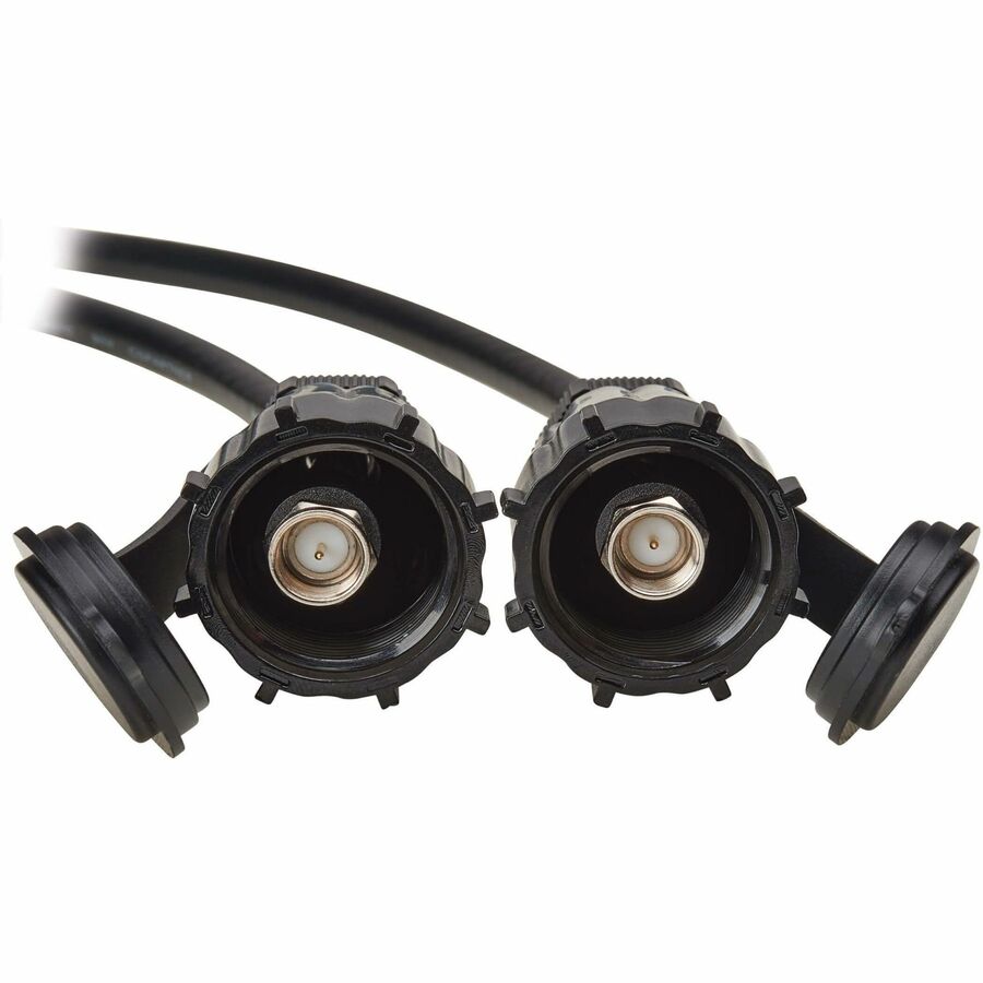 Eaton Tripp Lite Series Rigid Industrial RF Coaxial Cable (M/M) - IP68, F-Type Connectors, 10 ft. (3.1 m), Black — A200-010-IND