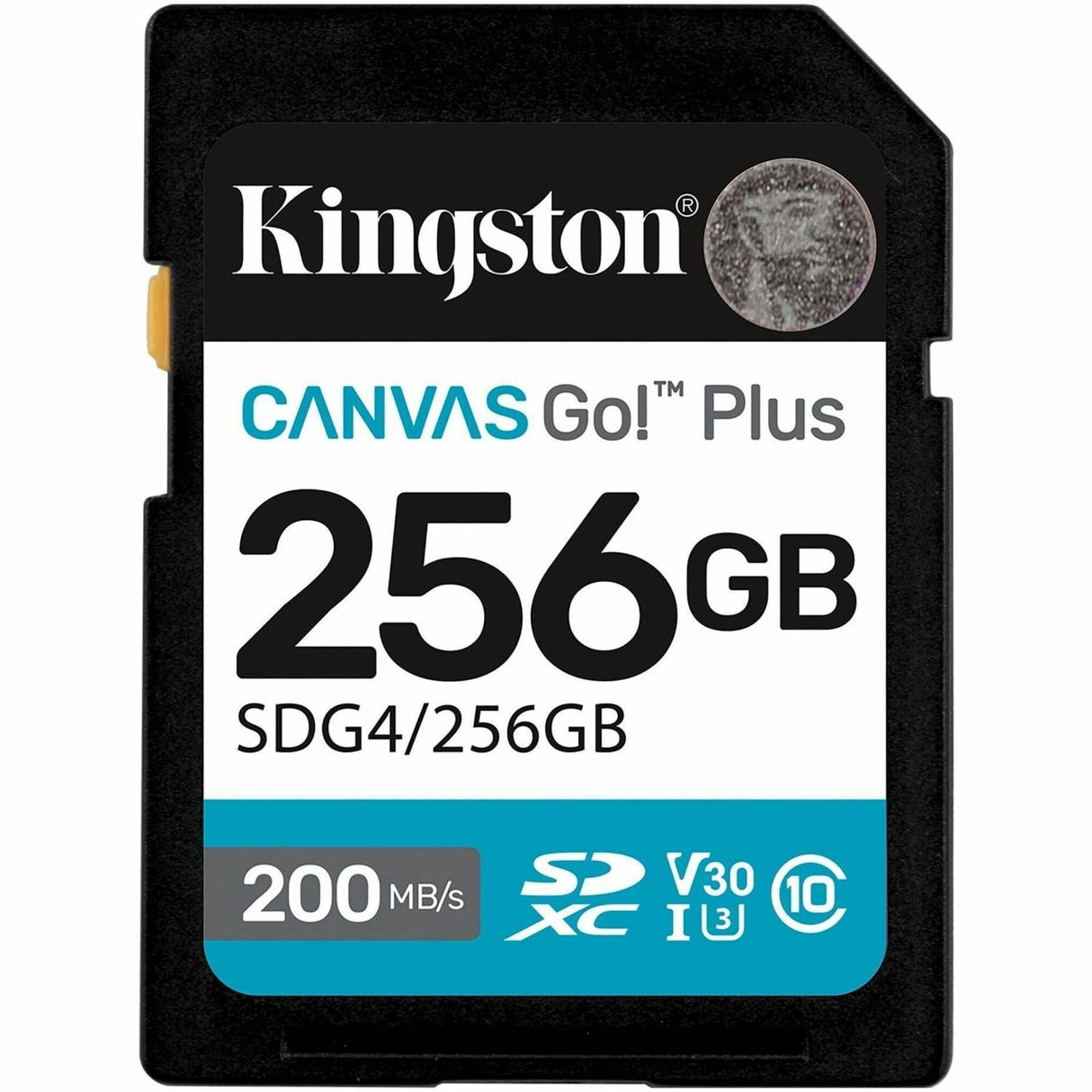 Kingston Canvas Go! Plus 256 GB Class 10/UHS-I (U3) V30 SDXC — SDG4/256GB