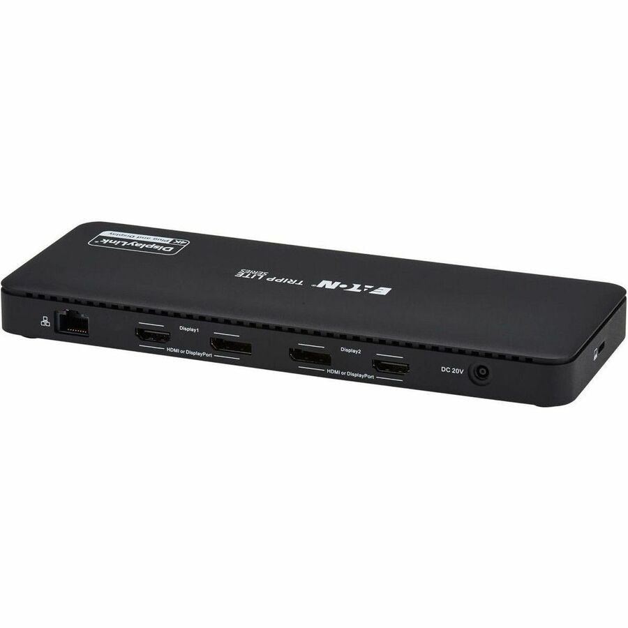 Eaton Tripp Lite Series USB-C Universal Dock, Dual Display - 4K HDMI and DisplayPort, USB 3.2 Gen 1 Hub, GbE, 100W PD Charging — U442-DOCK24DL2A
