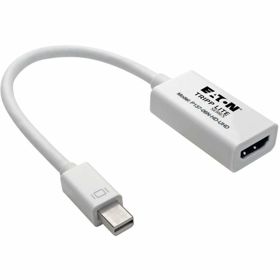 Eaton Tripp Lite Series Keyspan Mini DisplayPort to HDMI Active Adapter Video Converter (M/F) - 4K, DP1.2, 6 in. — P137-06N-HD-UHD