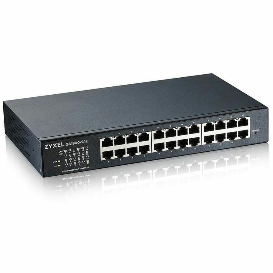 ZYXEL GS1900-24E 24-Port Gigabit Smart Managed Switch (Compact Design) | Fanless — GS1900-24E