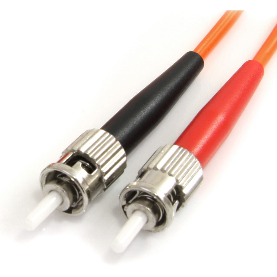 StarTech.com 1m Fiber Optic Cable - Multimode Duplex 62.5/125 - LSZH - ST/ST - OM1 - ST to ST Fiber Patch Cable — FIBSTST1