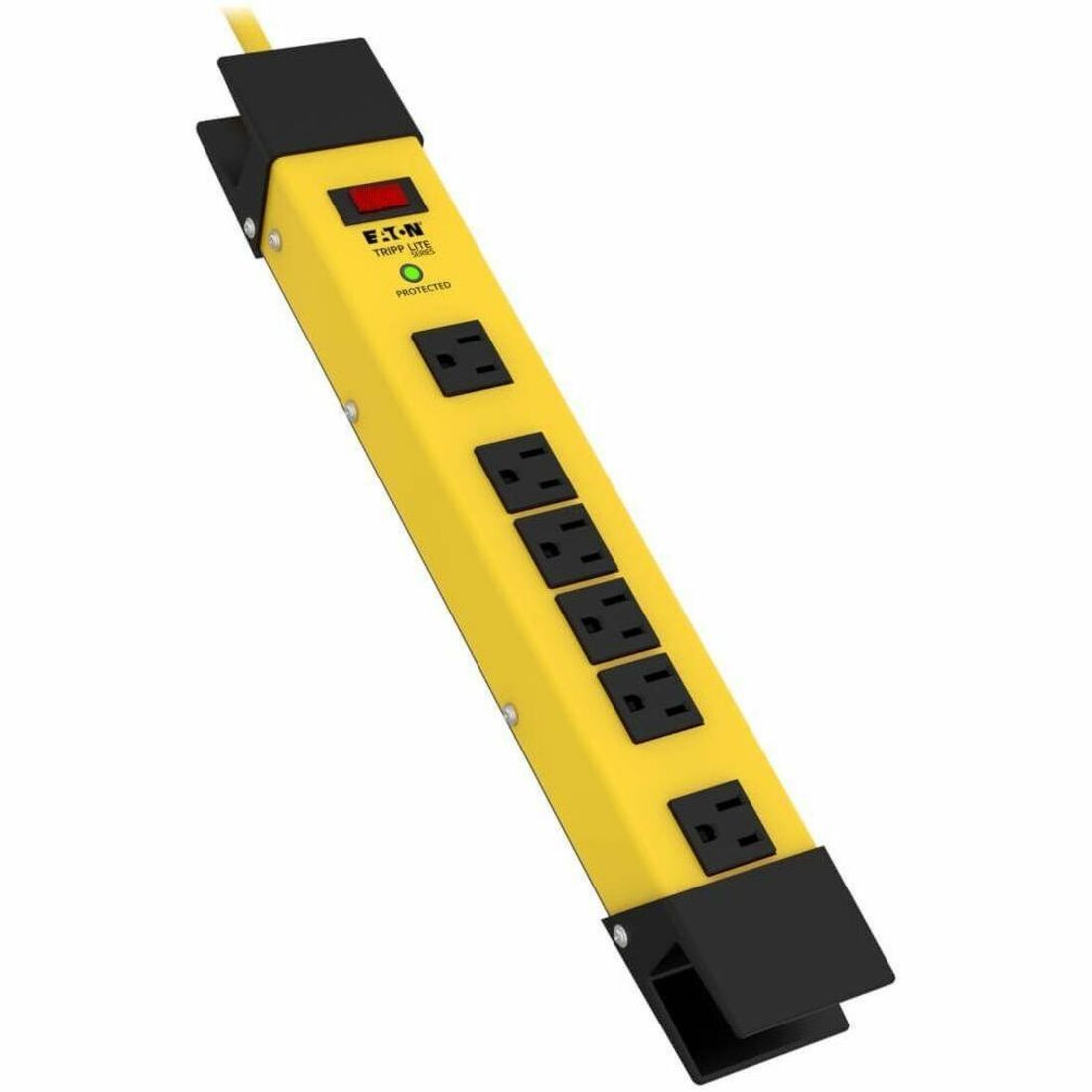 Eaton Tripp Lite Series Protect It! 6-Outlet Industrial Safety Surge Protector, 15 ft. Cord, 2700 Joules, Cord Wrap, Hang Holes — TLM615SA