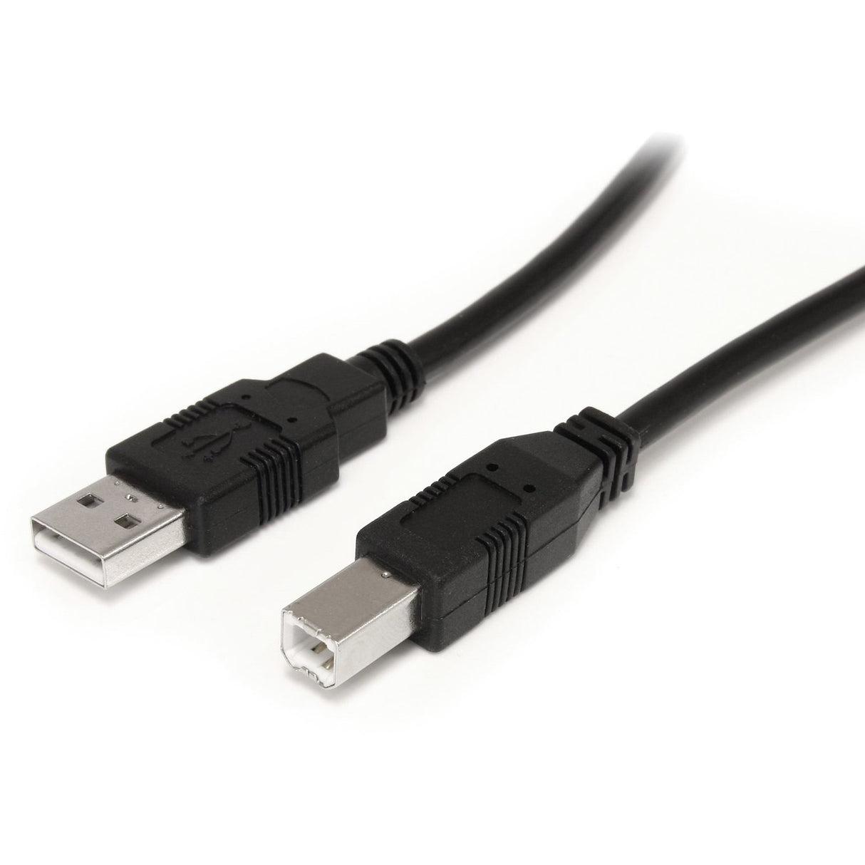 StarTech.com 9 m / 30 ft Active USB A to B Cable - M/M - Black USB 2.0 A to B Cord - Printer Cable - Extension USB Cable (USB2HAB30AC) — USB2HAB30AC