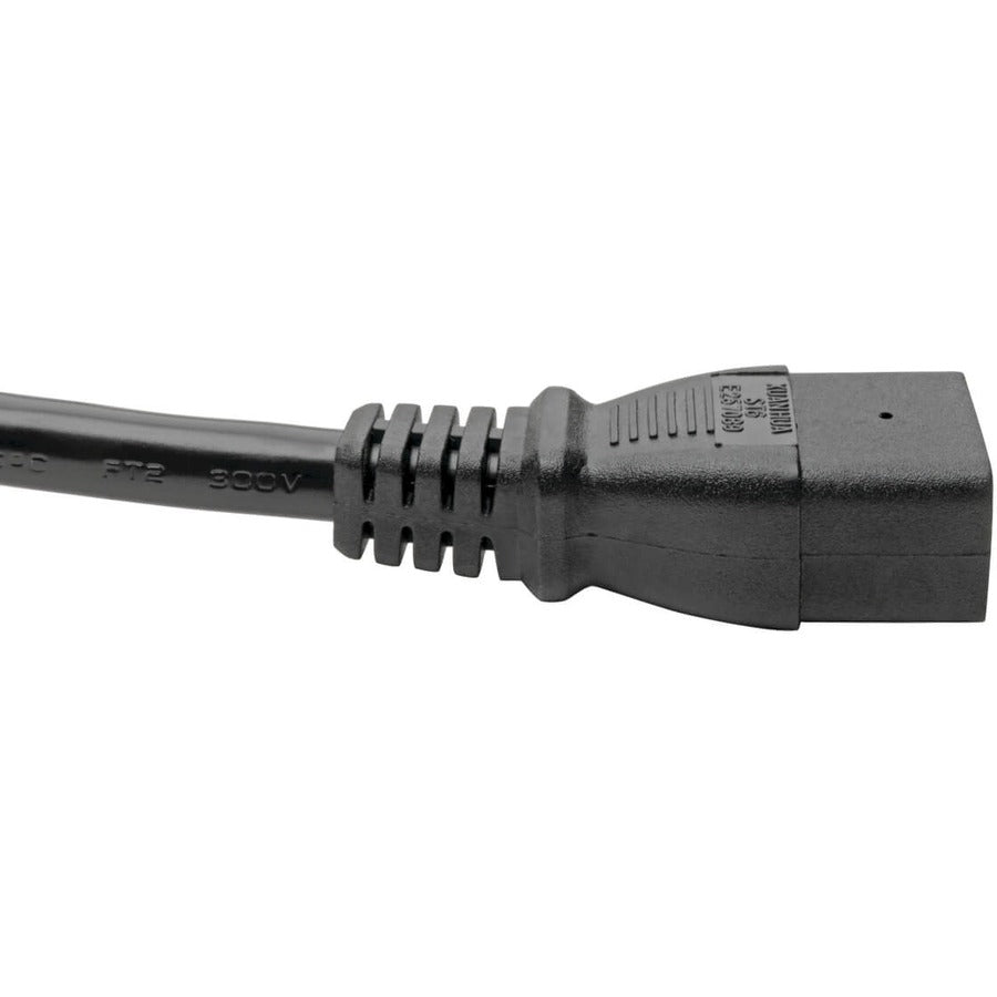 Eaton Tripp Lite Series Power Cord, C19 to NEMA L6-20 - Heavy-Duty, 20A, 250V, 12 AWG, 10 ft. (3.05 m), Black — P040-010