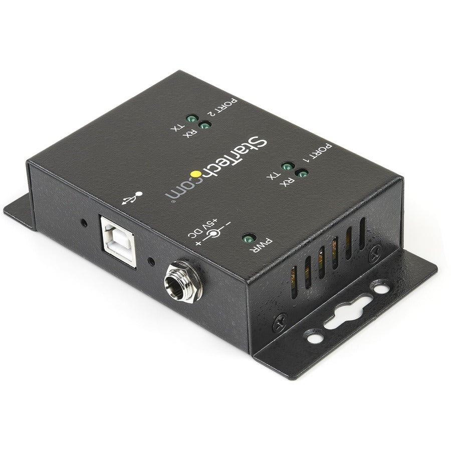StarTech.com USB to Serial Adapter â€" 2 Port â€" Wall Mount â€" Din Rail Clips â€" Industrial â€" COM Port Retention â€" FTDI â€" DB9 — ICUSB2322I
