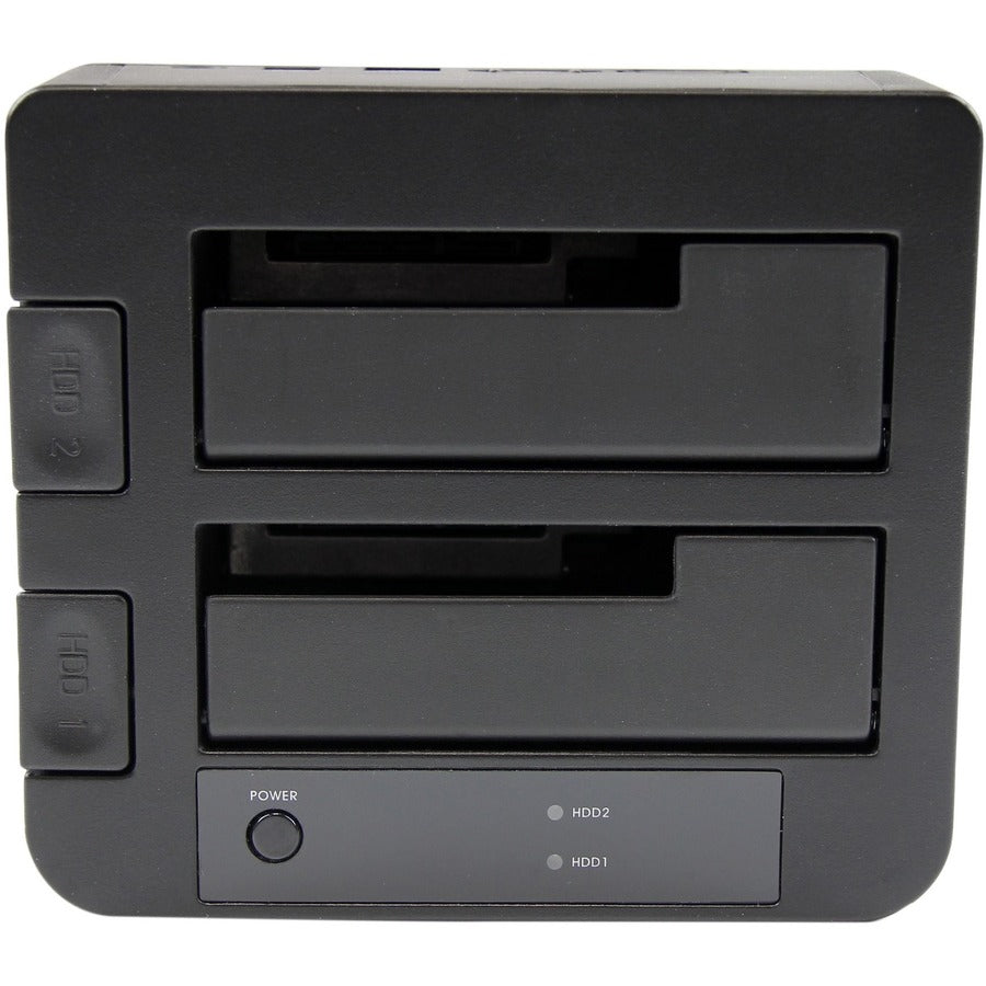 StarTech.com Dual-Bay USB 3.0 / eSATA to SATA Hard Drive Docking Station, 2.5/3.5" SATA III, SSD/HDD Dock, Top-Loading — SDOCK2U33EB