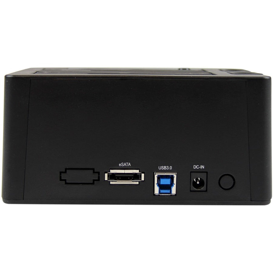StarTech.com Dual-Bay USB 3.0 / eSATA to SATA Hard Drive Docking Station, 2.5/3.5" SATA III, SSD/HDD Dock, Top-Loading — SDOCK2U33EB