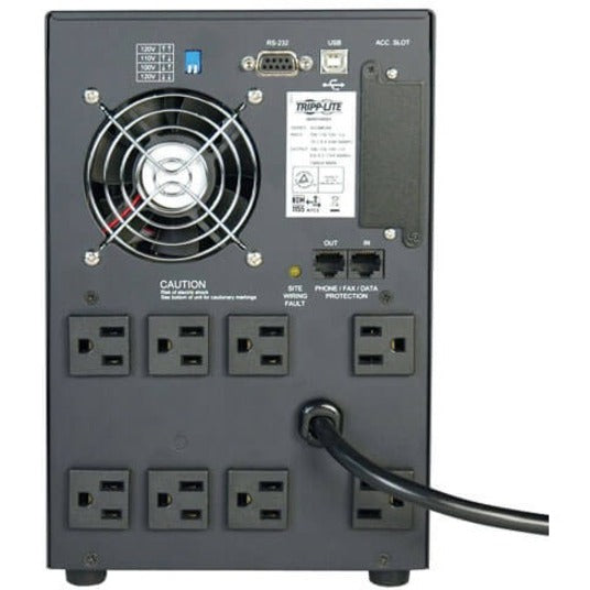 Eaton Tripp Lite Series SmartPro 120V 1.05kVA 650W Line-Interactive Sine Wave UPS, Tower, Network Card Options, USB, DB9, 8 Outlets — SMART1050SLT