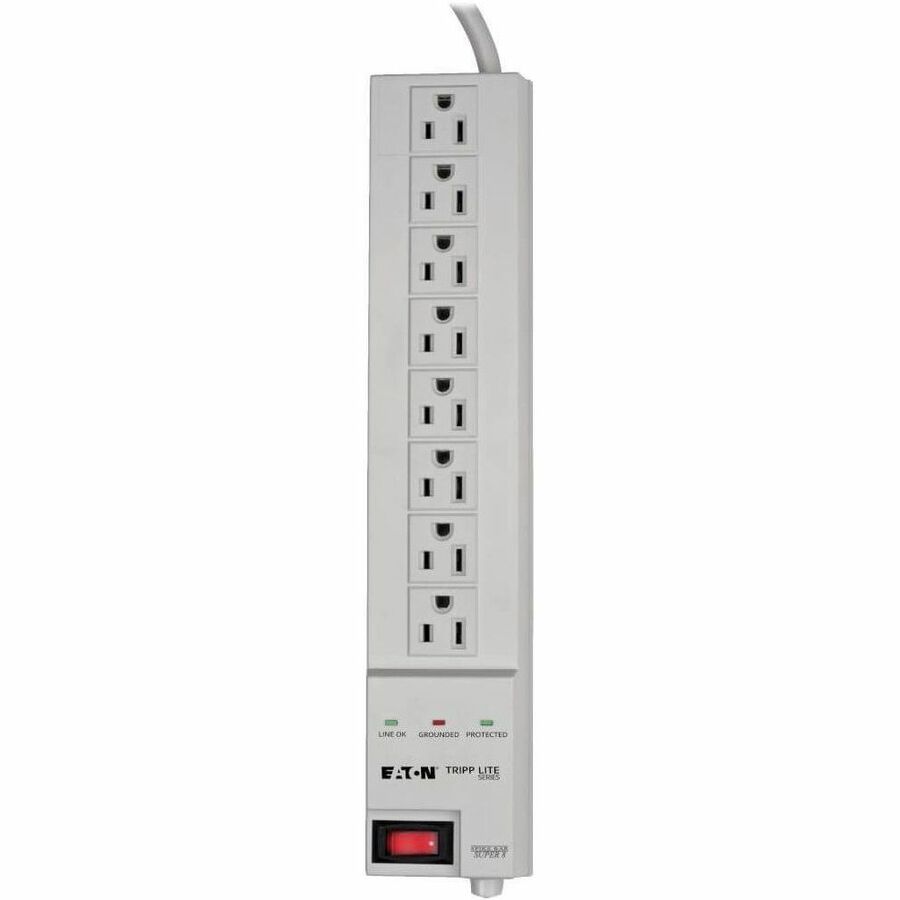 Eaton Tripp Lite Series Protect It! 8-Outlet Home Computer Surge Protector, 8 ft. (2.43 m) Cord, 1080 Joules, Space-Saving Plug — SK6-6