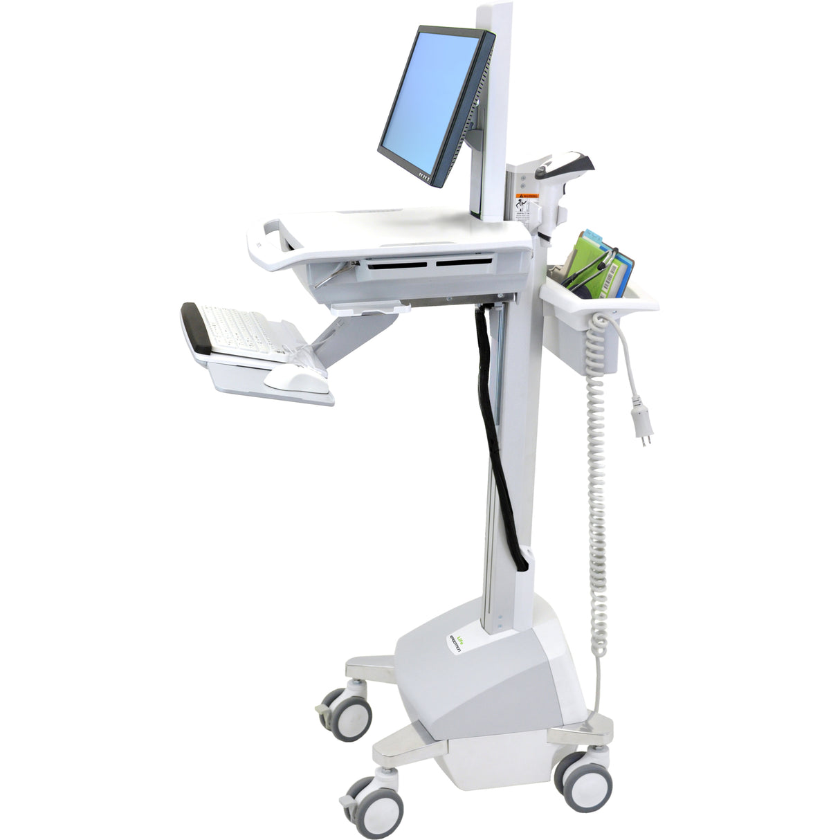 Ergotron StyleView EMR Cart with LCD Pivot, LiFe Powered — SV42-6302-1
